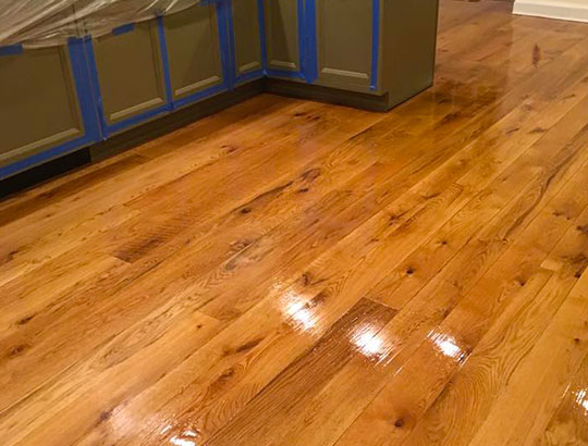 Wood floor polishing
